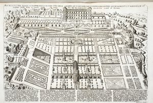 Vue des jardins de la Villa d